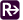 letter R with rightward arrow on dark background
